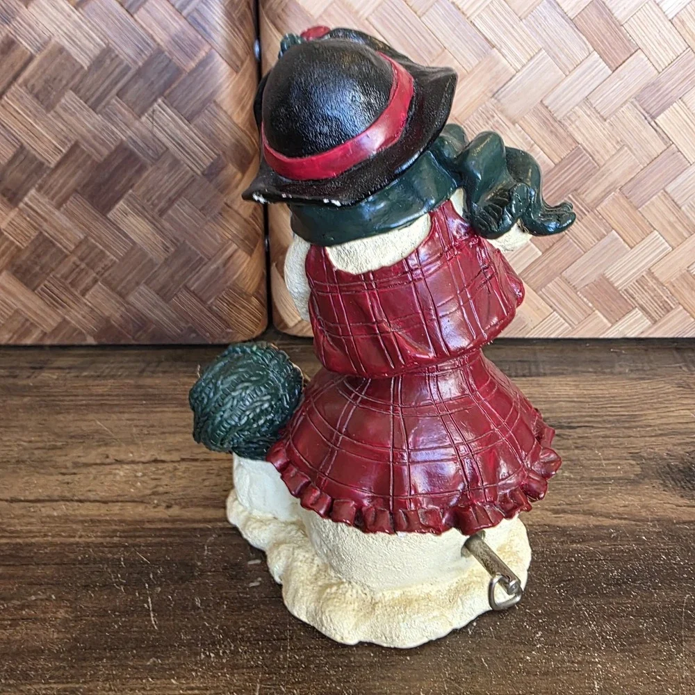 TJ's Christmas Cherish the‎ Memories Snowman Figurine Music Box Holiday Works